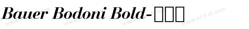 Bauer Bodoni Bold字体转换